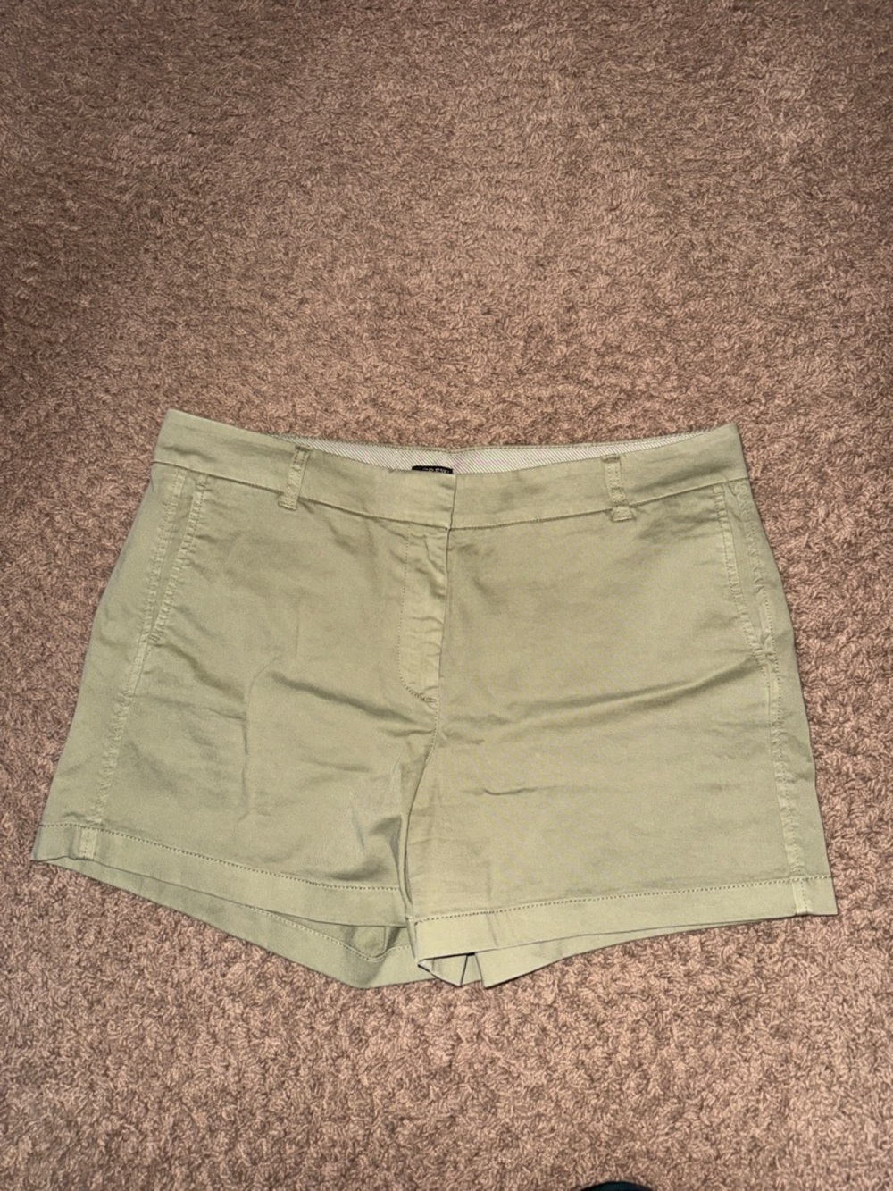 J. Crew Women's Light Olive Green Chino Bermuda Shorts
